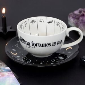 taza de té de cerámica con adivinación