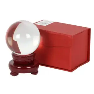 bola de cristal de 8 cm con base