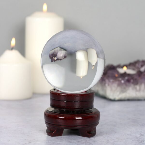 bola de cristal de 8 cm con base
