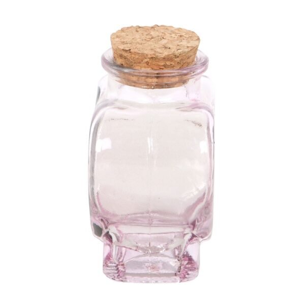 botella decorativa de poción de amor con forma de corazón de cristal
