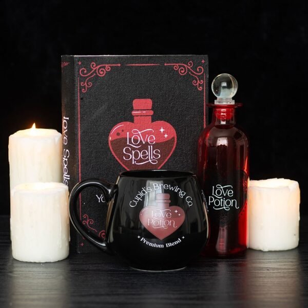 caja de almacenamiento con forma de libro de hechizos de amor