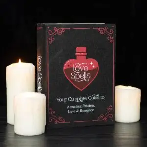 caja de almacenamiento con forma de libro de hechizos de amor