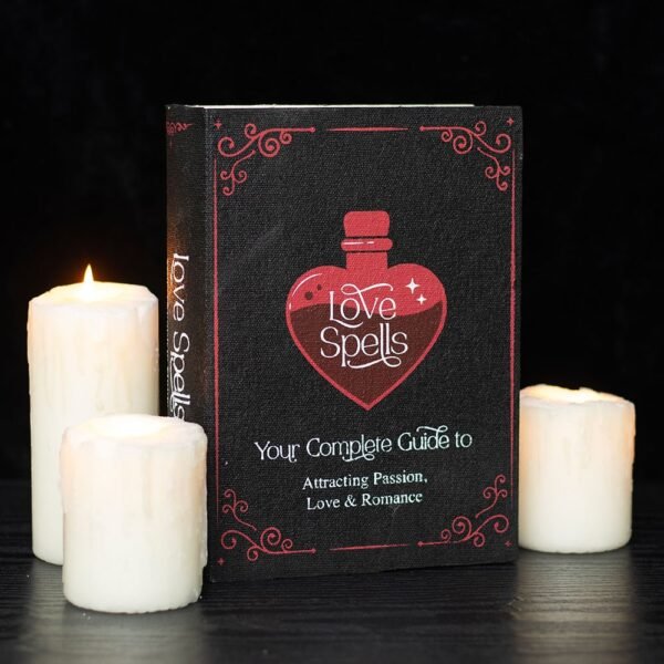 caja de almacenamiento con forma de libro de hechizos de amor