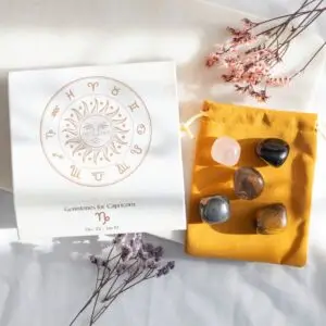 juego de piedras pulidas de cristal de capricornio