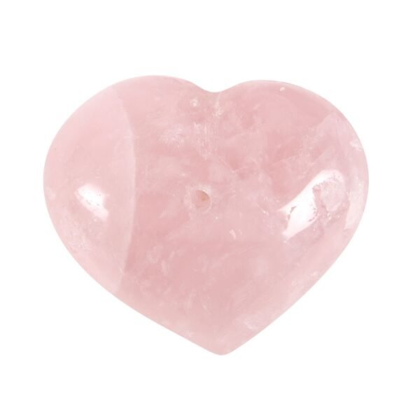 porta incienso con forma de corazón de cristal de cuarzo rosa