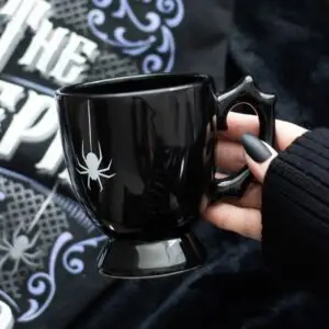 taza de té de araña negra nuevo precio más bajo