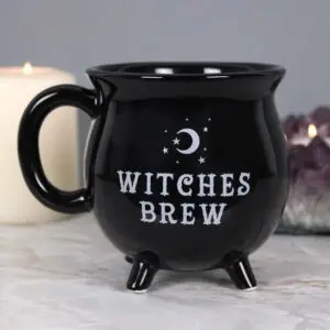 taza de caldero de brebaje de brujas