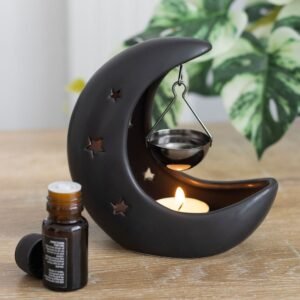 Quemador de aceite colgante de media luna negra