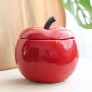 Quemador de aceite de cerámica de manzana roja