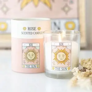 Vela de la Rosa del Tarot Vintage del Sol