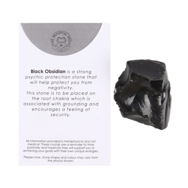 Cristal en bruto de obsidiana negra - Imagen 3