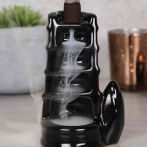 Quemador de incienso con reflujo de bambú partido