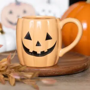 Taza con forma de calabaza Jack-o'-Lantern