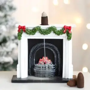 Quemador de incienso con reflujo para chimenea navideña 🎄🔥