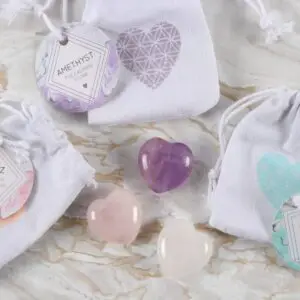💖✨ Piedra de sentimiento de corazón de cristal de la suerte
