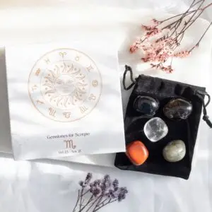 Juego de minerales para horóscopo Escorpio