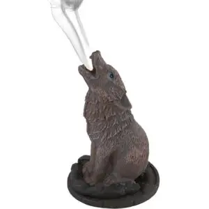 🐺 Portaconos de incienso con forma de lobo – Diseño de Lisa Parker