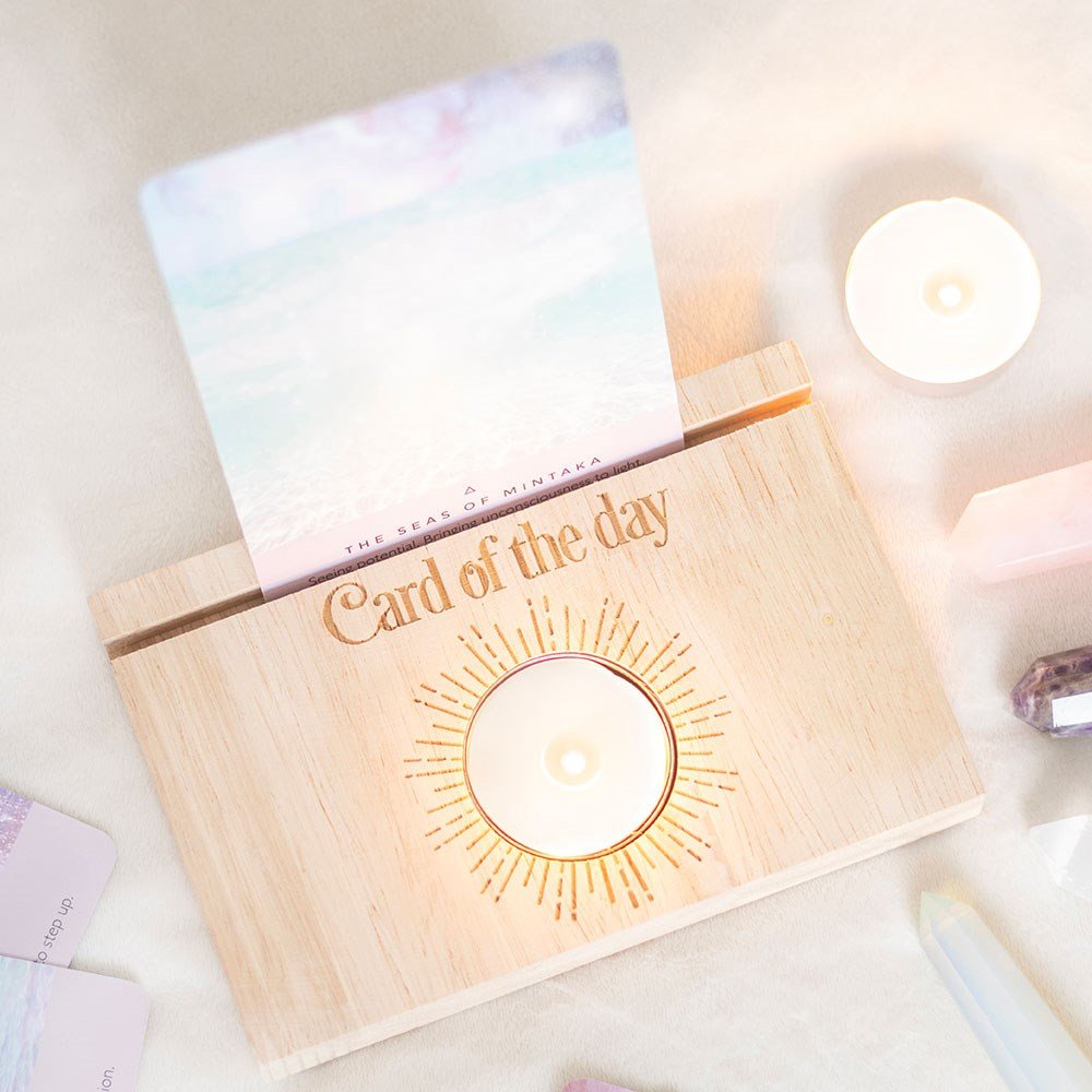 Portavelas de tarot con soporte para cartas del tarot «Carta del día» - Imagen 4