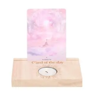 Portavelas de tarot con soporte para cartas del tarot «Carta del día»