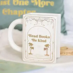 📖  Taza blanca con forma de libro blanco