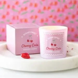 🍒 Vela de cola con cereza dulce y azúcar