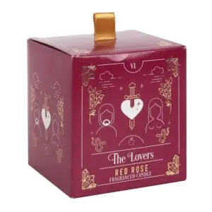 Vela del Tarot de la Rosa Roja de los Enamorados