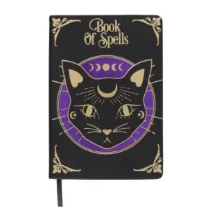 Cuaderno A5 “Libro de Hechizos · Gato Místico”