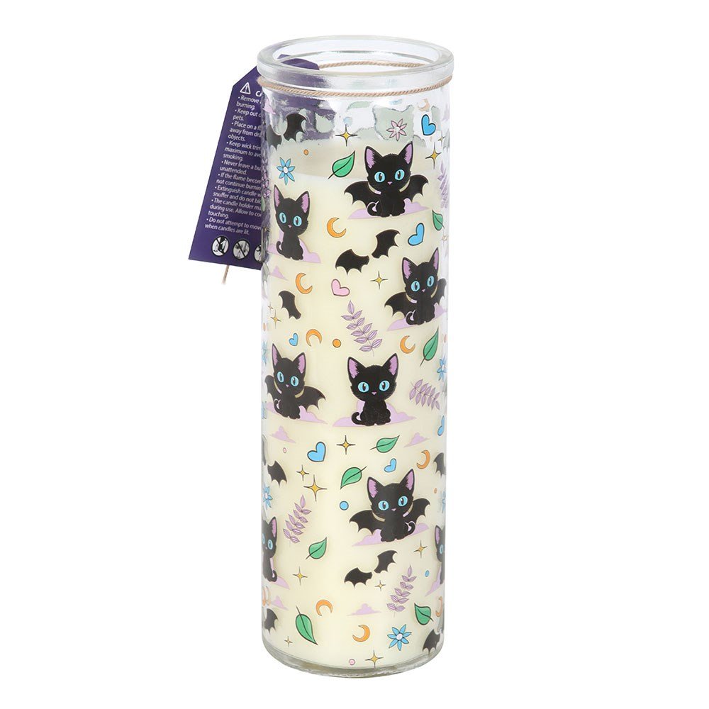 Vela tubular de lavanda con estampado de gato - Imagen 4
