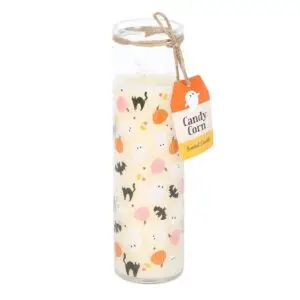 🎃  Vela tubular con estampado de maíz dulce y espeluznante