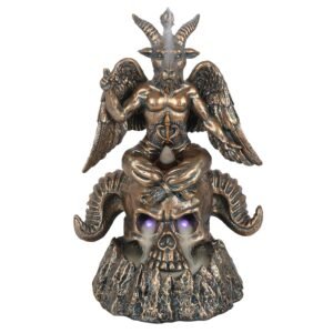 Quemador de Incienso con Reflujo LED Baphomet Dorado