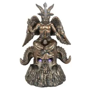 Quemador de Incienso con Reflujo LED Baphomet Dorado