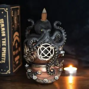 Quemador de Incienso Antirreflujo Kraken con Casco de Buzo