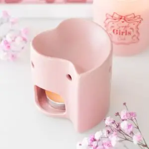 Quemador de Aceite con Forma de Corazón Rosa