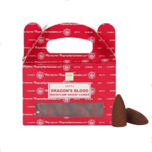 Conos Dhoop de Incienso de Reflujo Sangre de Dragón Satya