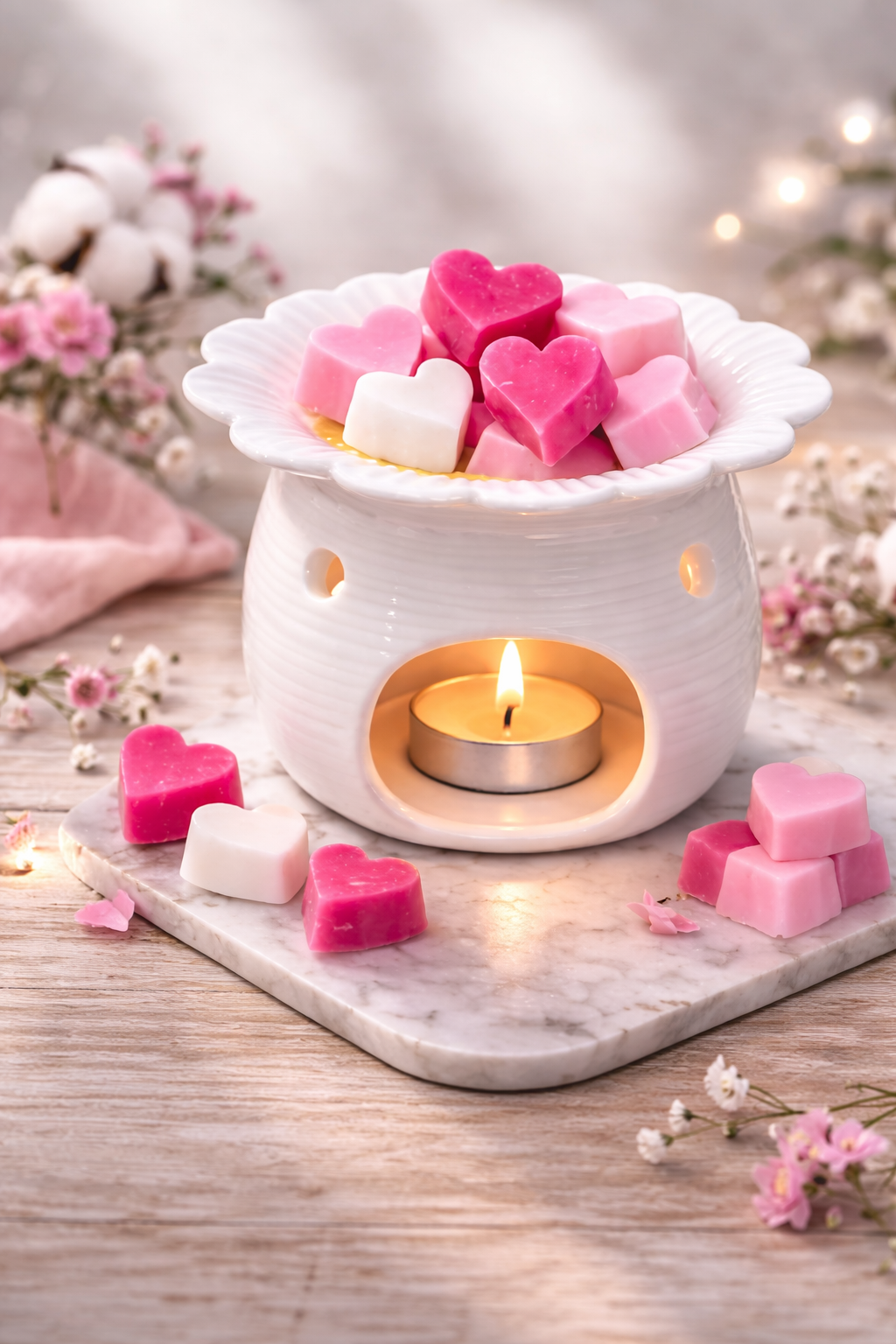 Pétalos de Algodón – LanaMelt aromático de cera natural de soja - Imagen 3