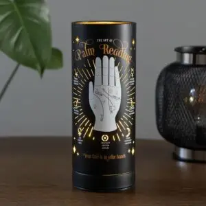 Quemador eléctrico de aceites y ceras con dibujo de lectura de mano