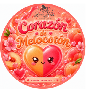 Corazón de Melocotón – LanaMelt aromático de cera natural de soja