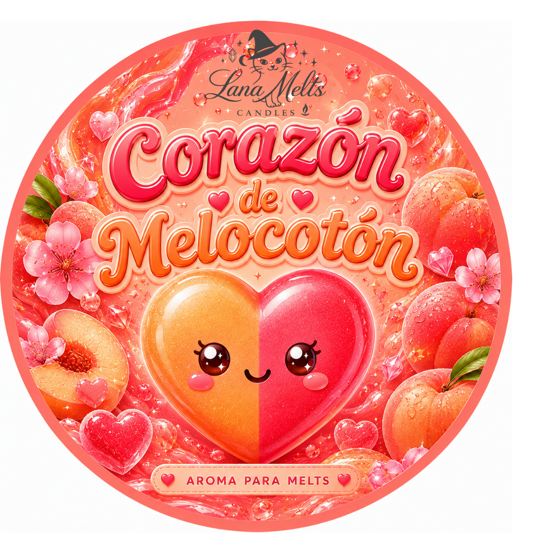 Corazón de Melocotón – LanaMelt aromático de cera natural de soja