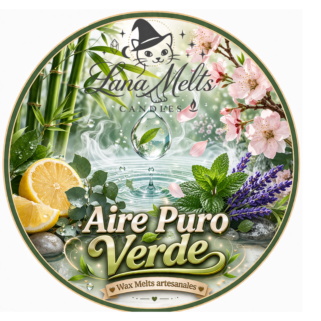 Aire Puro Verde – LanaMelt aromático de cera natural de soja