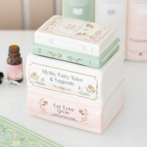Quemador de aceite y calentador de cera Book Stack