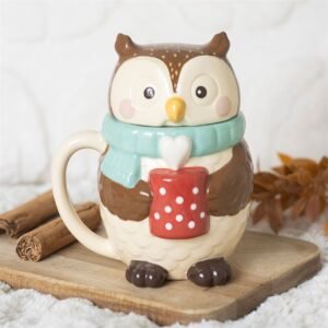 Taza con tapa  Buho Oliver Owl