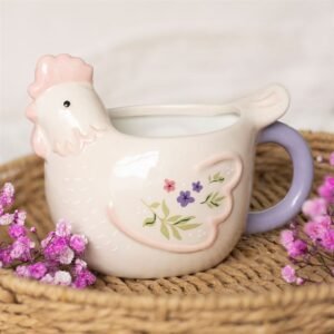 Taza con forma de gallina