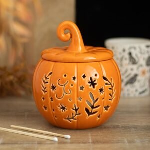 Quemador Calabaza Decorada “Orange Folk Pumpkin”