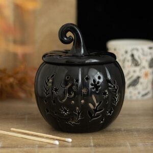 Quemador Calabaza Decorada Negra