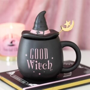 Taza con tapa y cucharita Good Witch