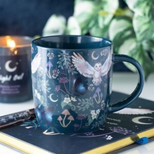 Taza Night Flight con búho y luna