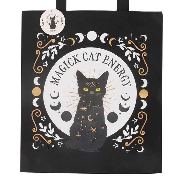 Bolso tote Black Magick Cat Energy - Imagen 3