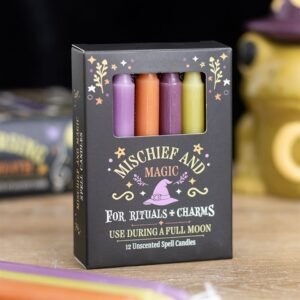 Pack de 12 Velas para Rituales "Mischief and Magic"
