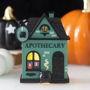 Decoración LED Botica iluminada en una escena de Halloween